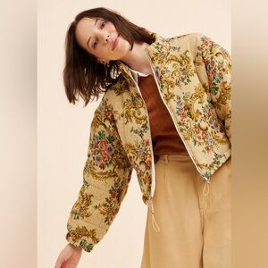 Le Lis Floral Jacquard Puffer Jacket